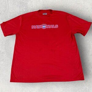 Washington Nationals T-Shirt Men’s Size 2XL Red A4 MLB Baseball Flawed